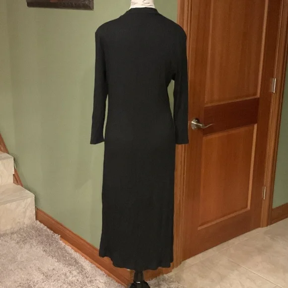 a new day Classic Black Ribbed Dress, Size M - Picture 4 of 5